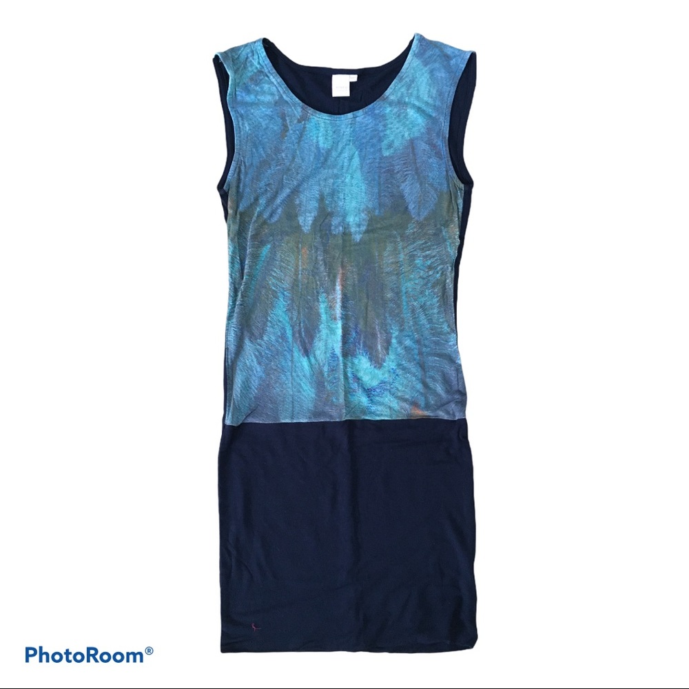 Navy/graphic Mini dress